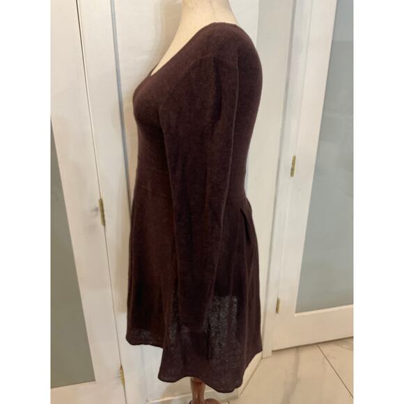 Peruvian Connection women’s brown alpaca blend long-sleeve knit sweater dress L - Picture 9 of 16